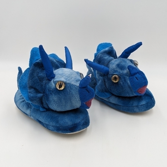Build A Bear Dinosaur Blue Slippers 10T 11T - Picture 2 of 5